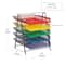 Mind Reader 5-Tier Paper Tray Organizer with Multicolor Trays, Classroom File Organizer for Teachers, Metal Mesh, Assorted Colors